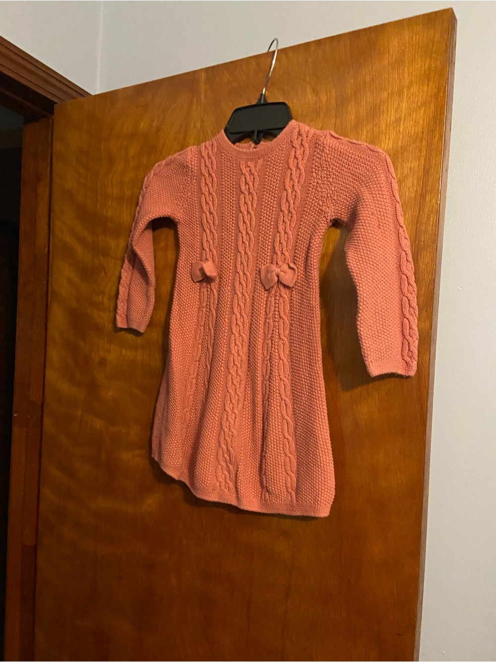 Tommy Bahama Girls Coral Cable-Knit Sweater Dress